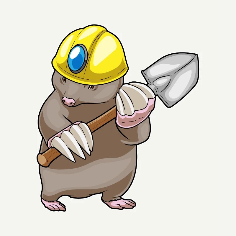Mole Miner Shovel Mining