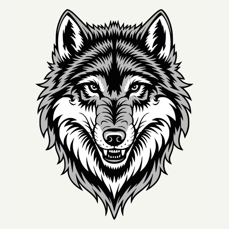 Wolf Kostüm blauer Wolfskopf Werwolf und