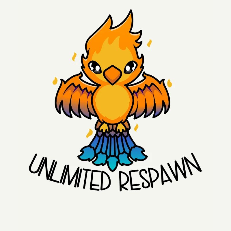 Réapparition illimitée – Dessin animé du Phénix mignon