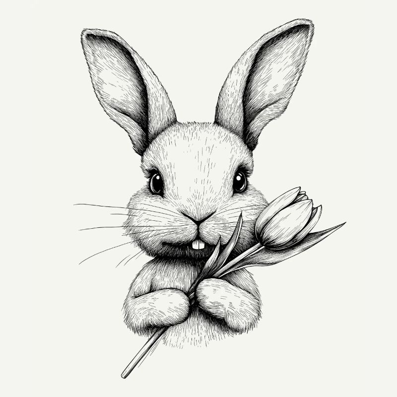 Bunny Flower Bunny Cottagecore Easter Spring