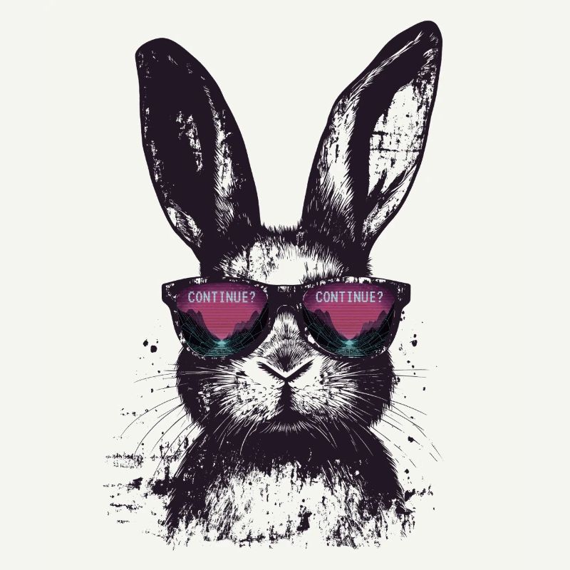 Lunettes de soleil Bunny Retro Synthwave Gaming Gift