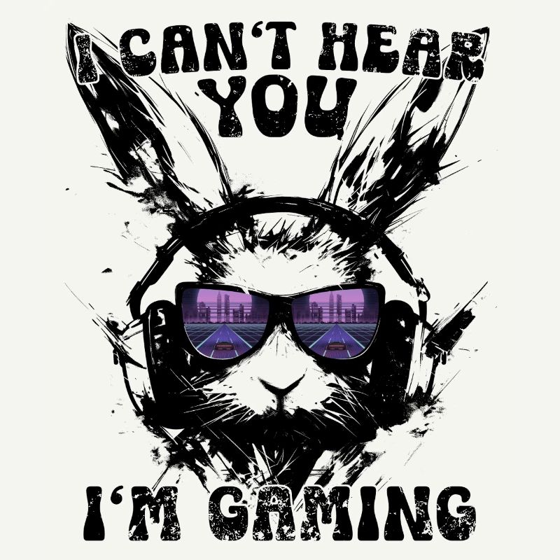 Je ne t’entends pas, je joue à la synthwave rétro Bunny