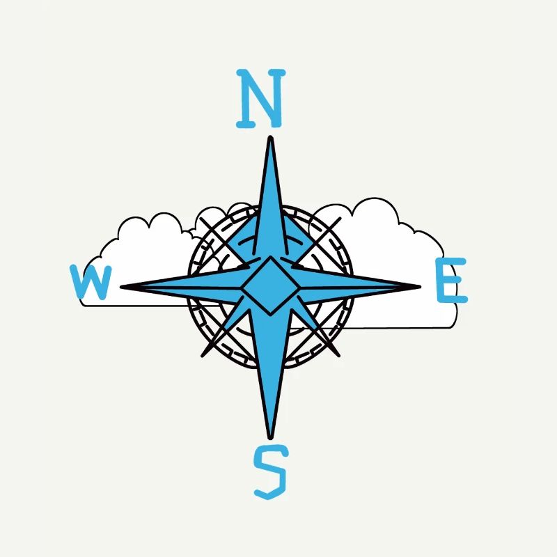 Wind Rose Maritime Compass Cloud