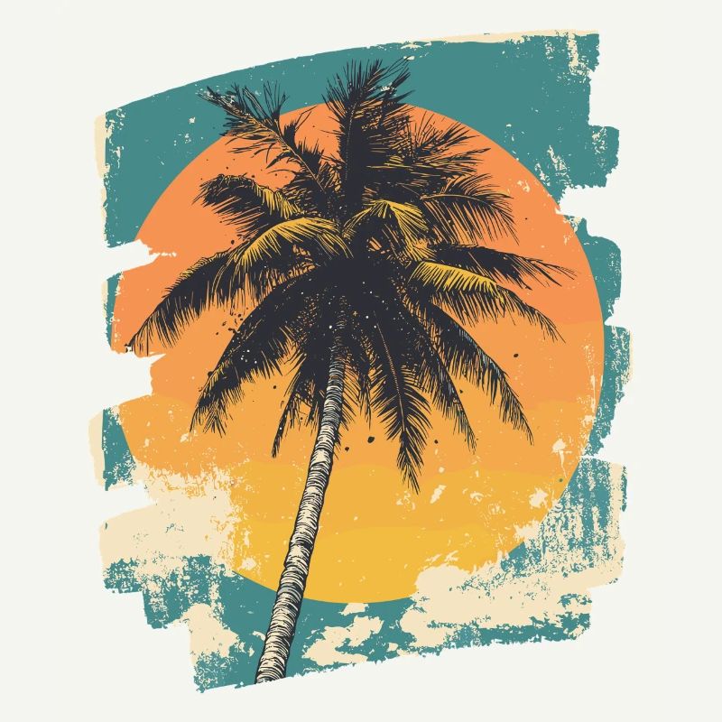 Palm Tree Sunset Summer Sun