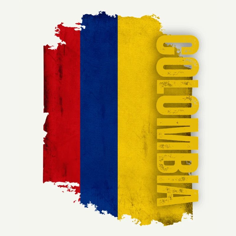 Drapeau vertical de la Colombie, j’aime la Colombie