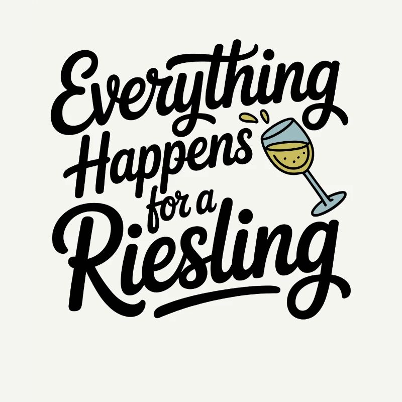 Wein Weintrinker Everything Happens For A Riesling
