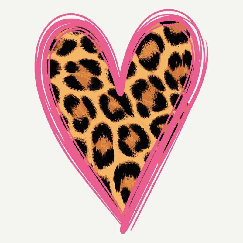 Leopard Pattern Heart Design