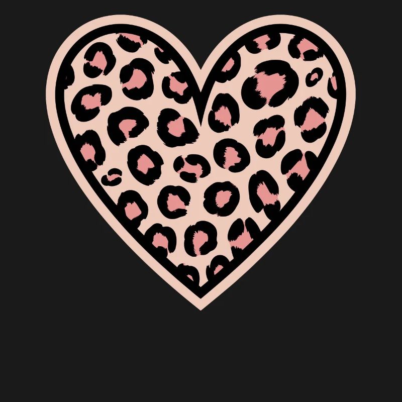 Leopard heart pattern
