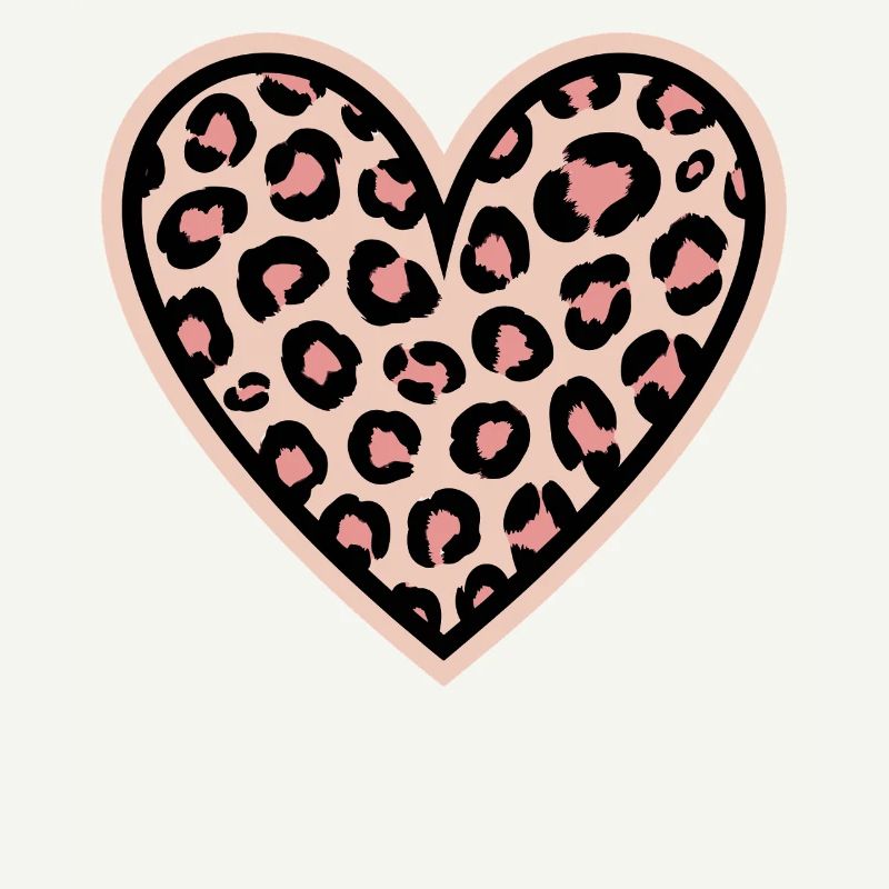 Leopard heart pattern