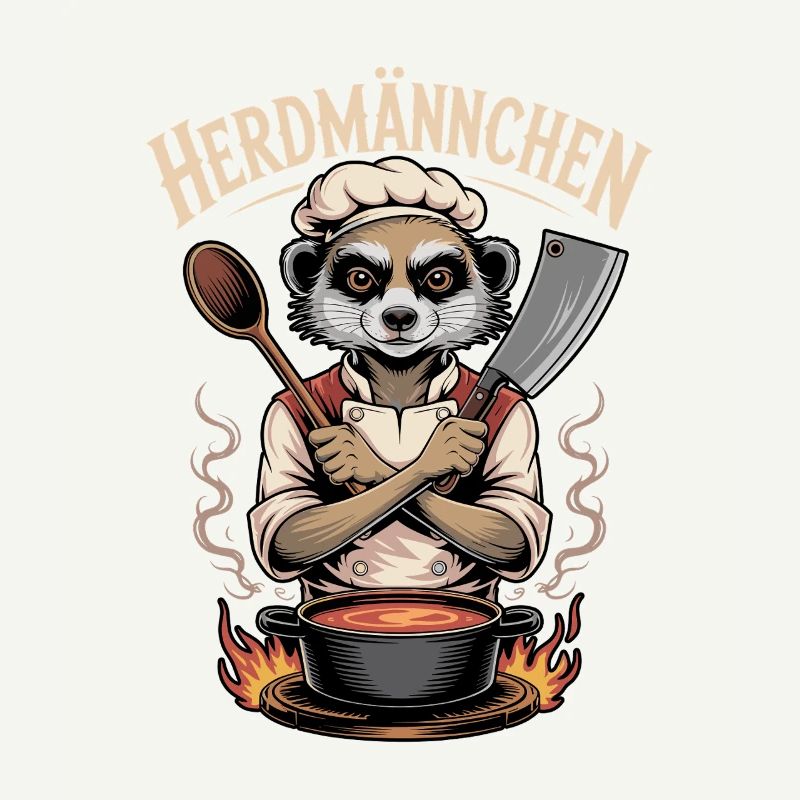 Herdmannchen Kochen Lustiger Koch Herdmannchen