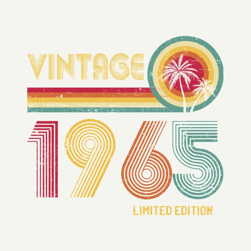 Retro 70s Gradient Number Design