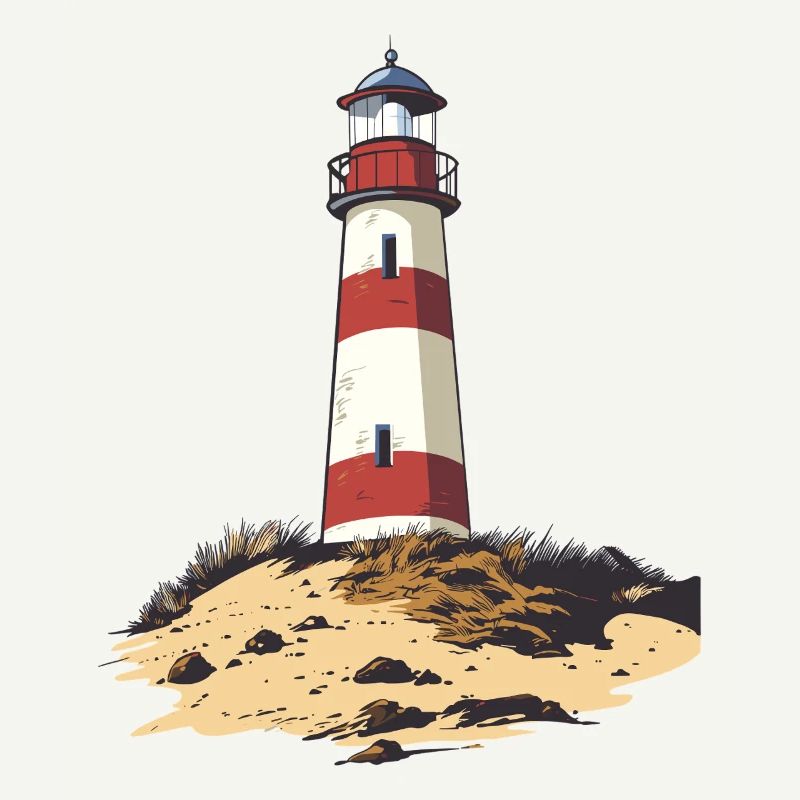 Lighthouse on a rugged coast