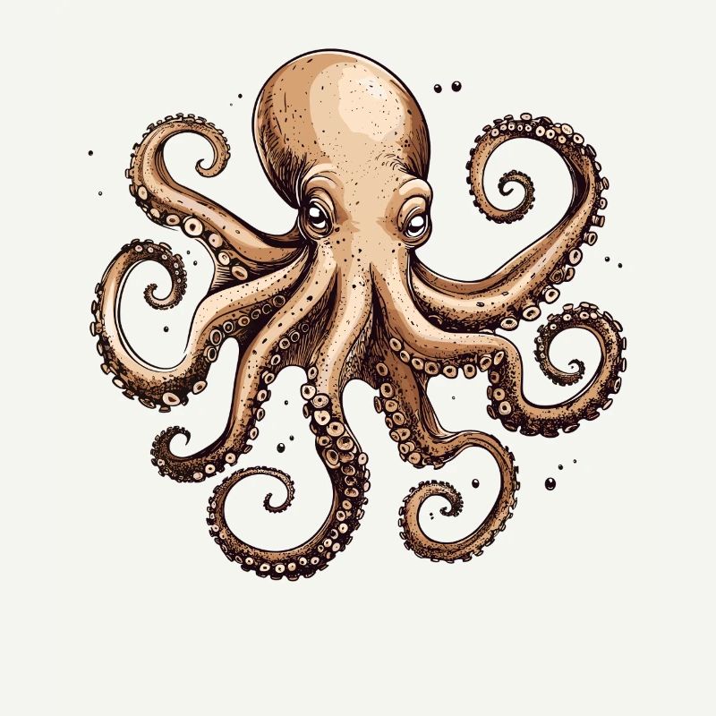 Conception détaillée de pieuvre avec texture