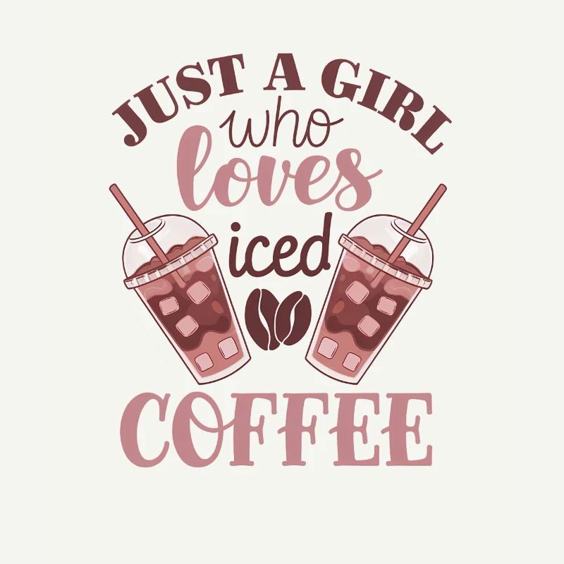 Mädchen, das Eiskaffee liebt