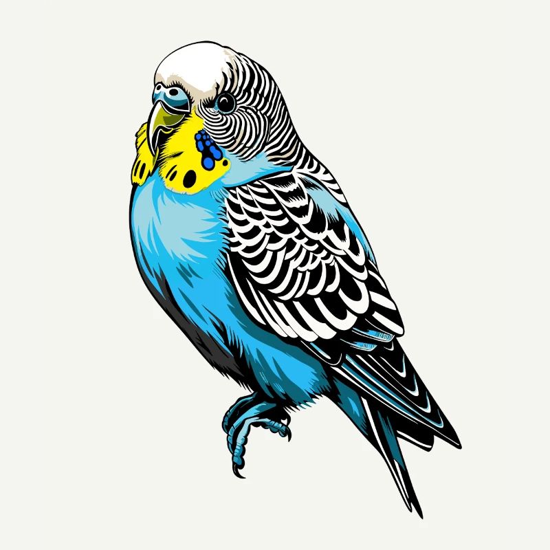 Conception vectorielle de perruche colorée
