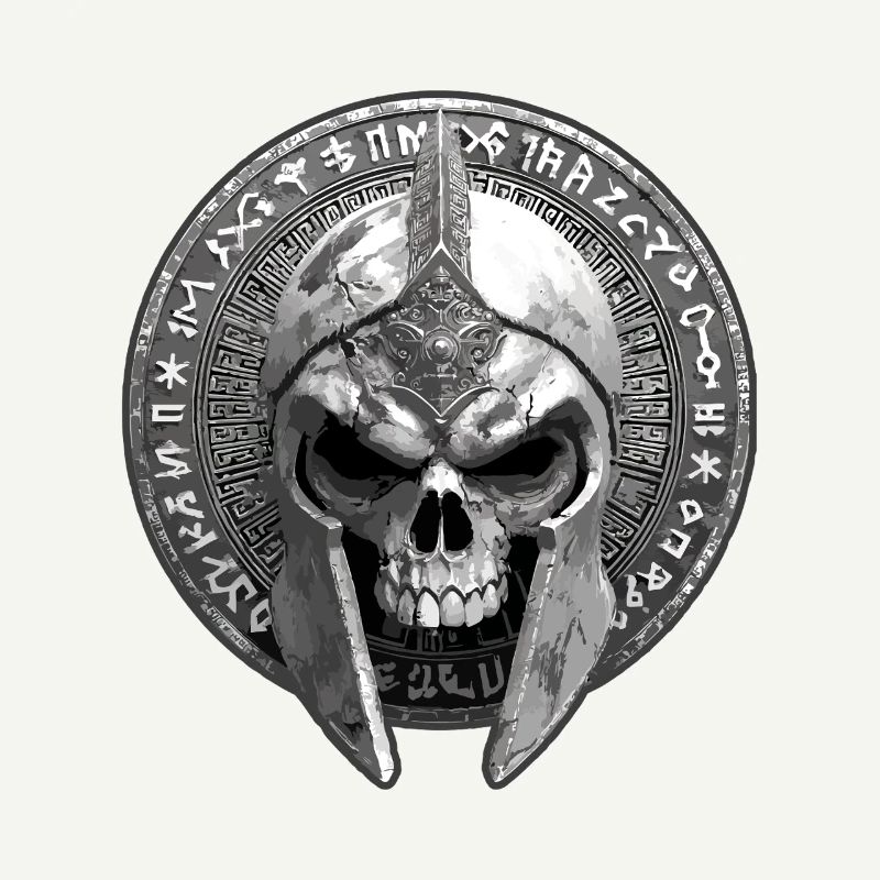 Spartan Skeleton Gladiator Skull
