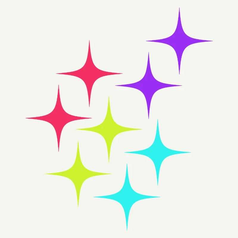 Colorful star sparkle pattern