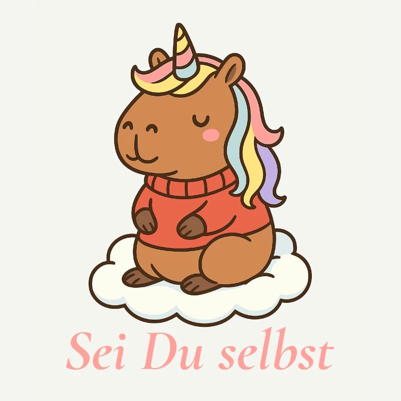 Sei Du selbst – Capybara Einhorn 🌈