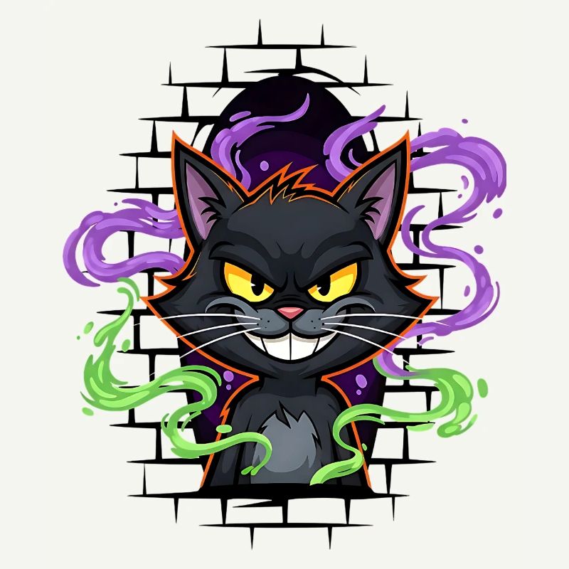 Graffiti chat néon