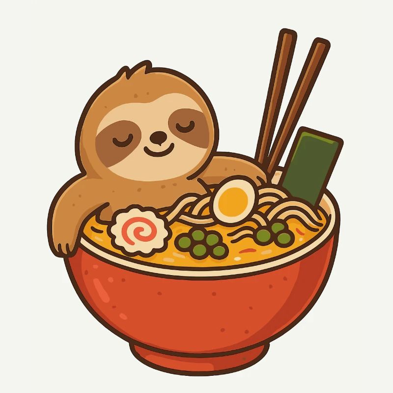 Faultier Ramen Kuscheldesign