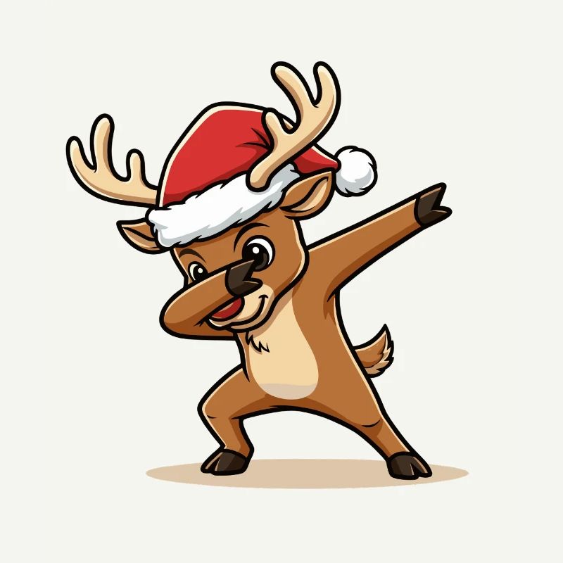 Conception de dab de renne de Noël