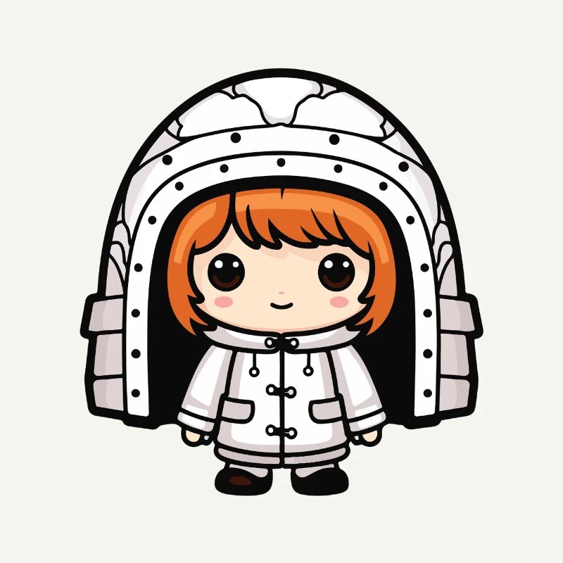 Winter Eskimo Igloo Comic