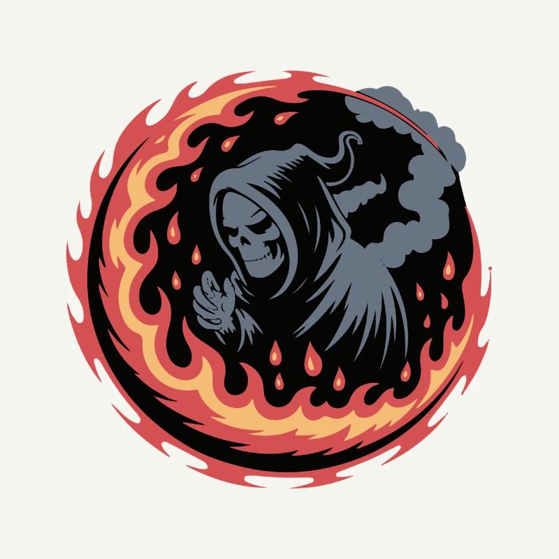 Flammender Sensenmann-Kreis