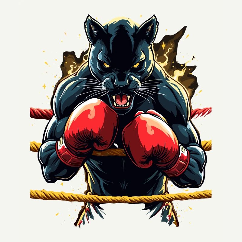 Combattre la panthère sur le ring de boxe