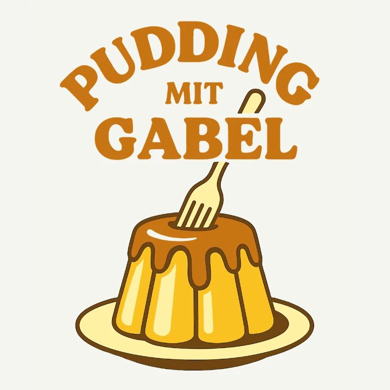 Pudding with fork