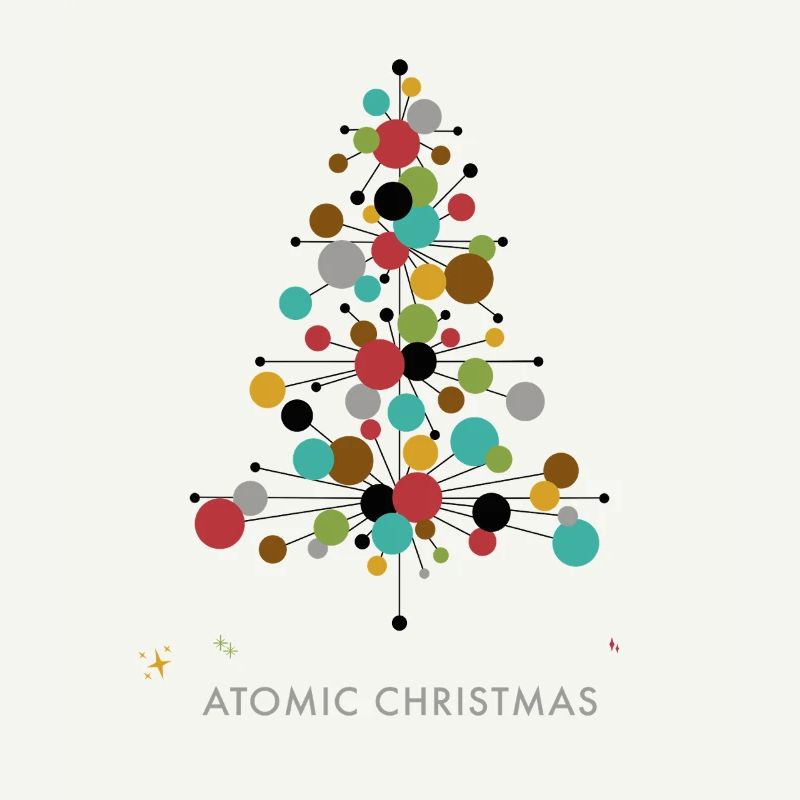 Noël atomique - Conception rétro d’arbre de Noël
