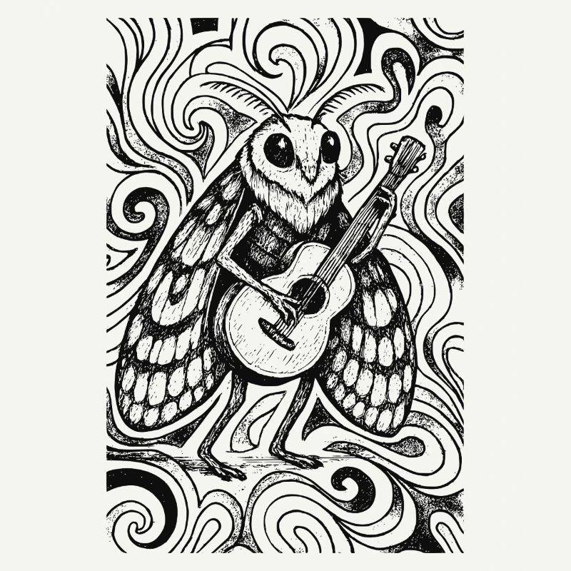 Cicada with Guitar Psychedelic