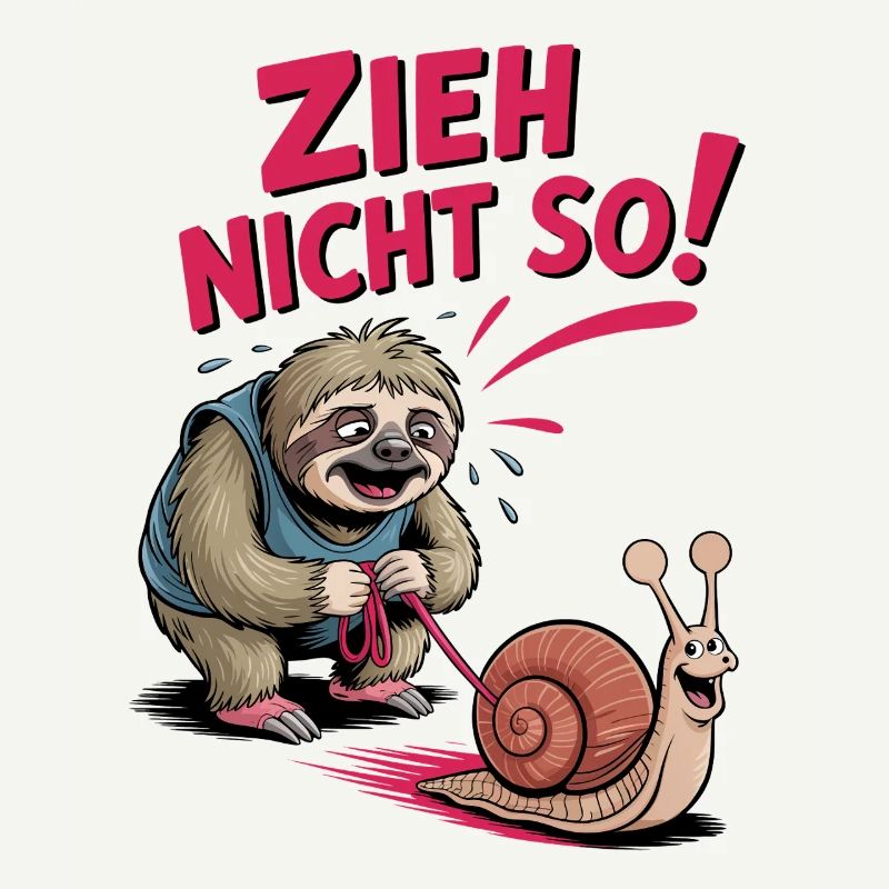 Don't Pull So Sloth Fun Sloth Saying
