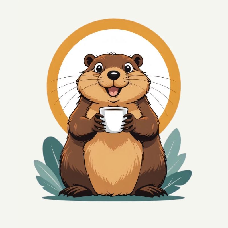 Beaver Coffee Magic in a Circle