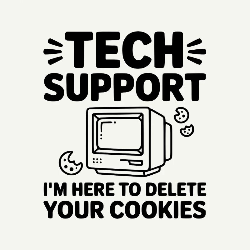 Tech Support I’m Here to Delete Your Cookies