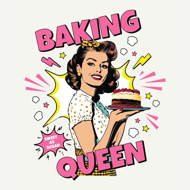 Cuisson Gâteau Cuisson Reine Cuisson Fée Boulanger Pop Art