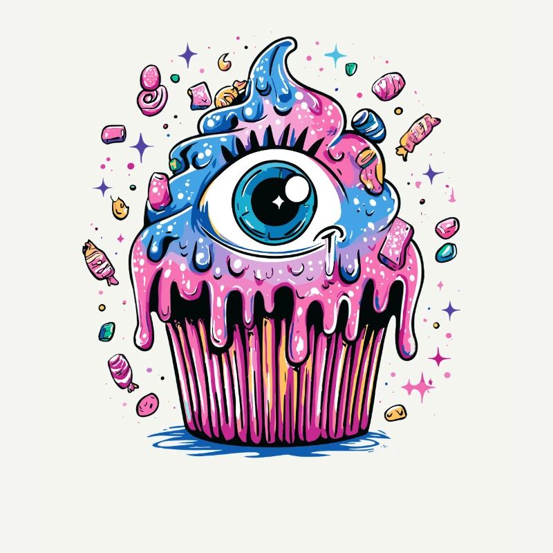 Explosion de couleurs d’Eye in Neon Cupcake