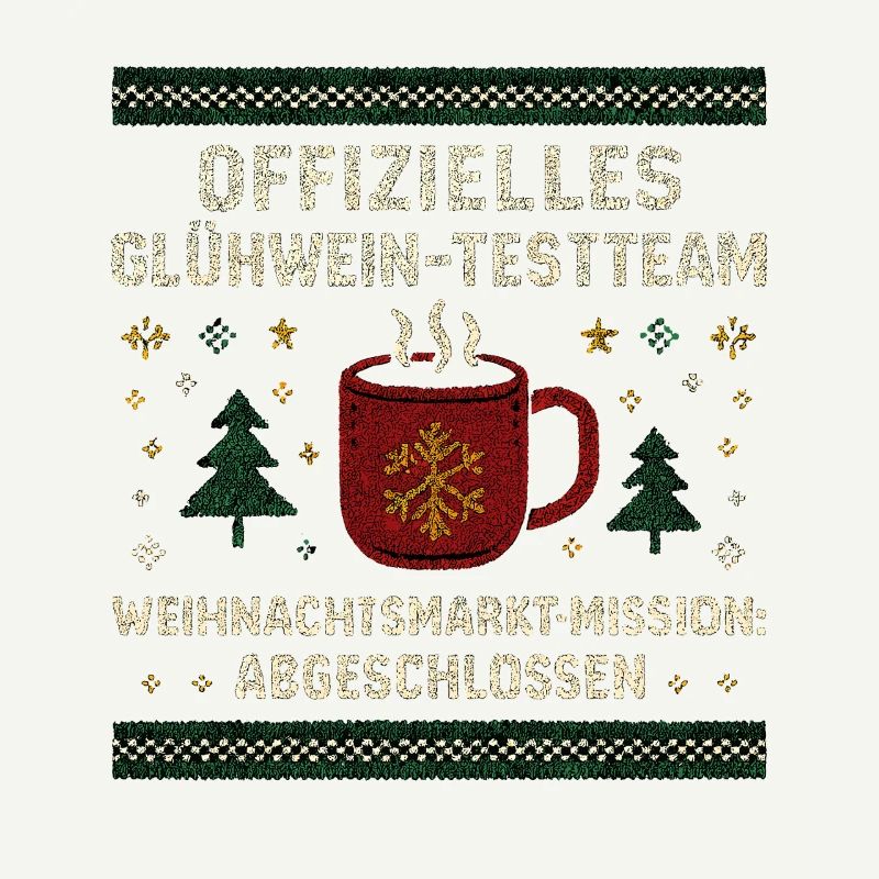 Équipe de test de vin chaud, héros du marché de Noël