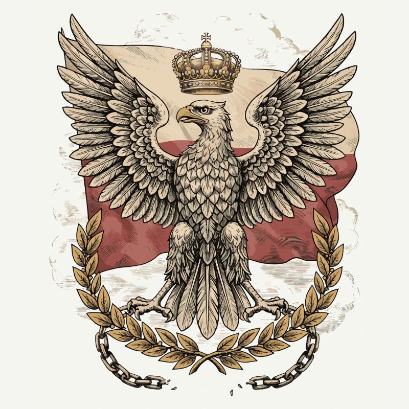 Crowned Polish Eagle Emblem