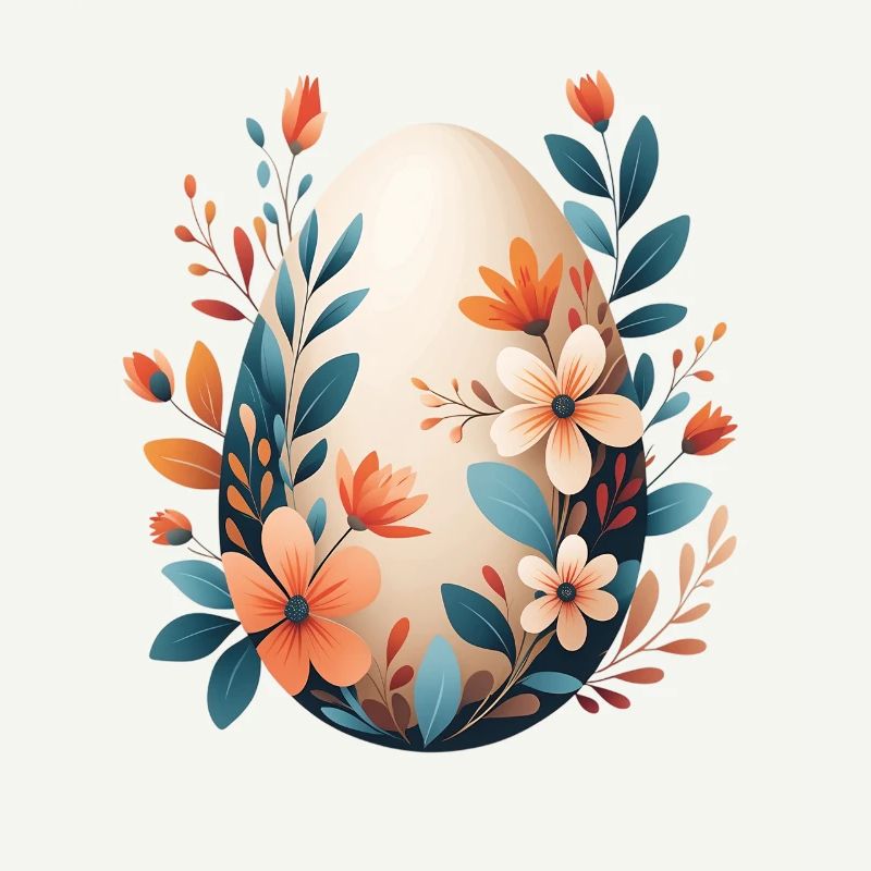 Spring Flower Egg