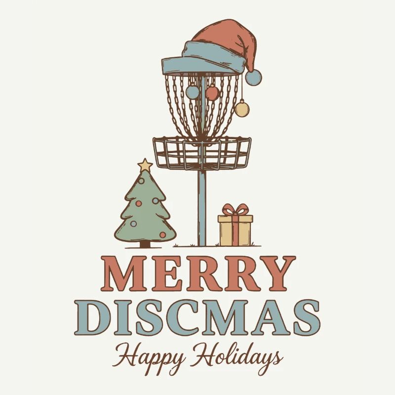 Panier de disc golf Joyeux Discmas Joyeuses Fêtes