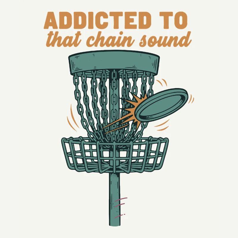 Accro à ce panier de disque de golf à son de chaîne