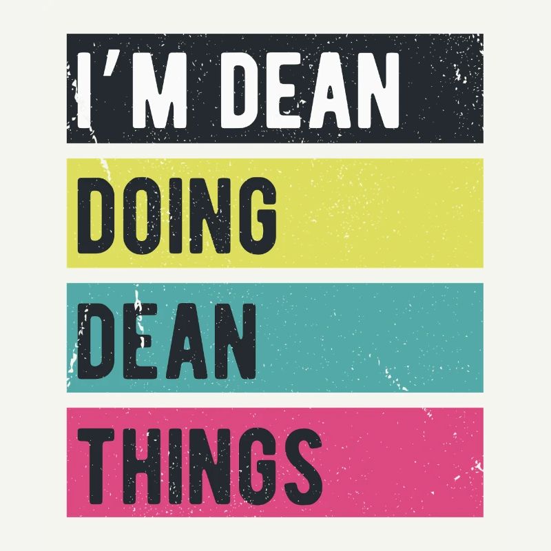 Ich bin Dean Mache Dean Dinge Retrofarben