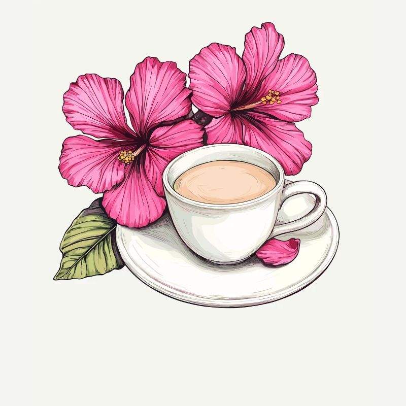 Hibiscus Coffee Mug Impression