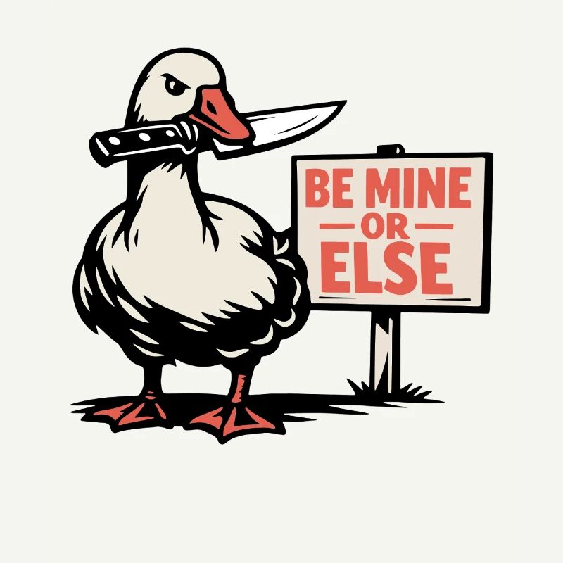 Be Mine or Else - Valentine's Goose
