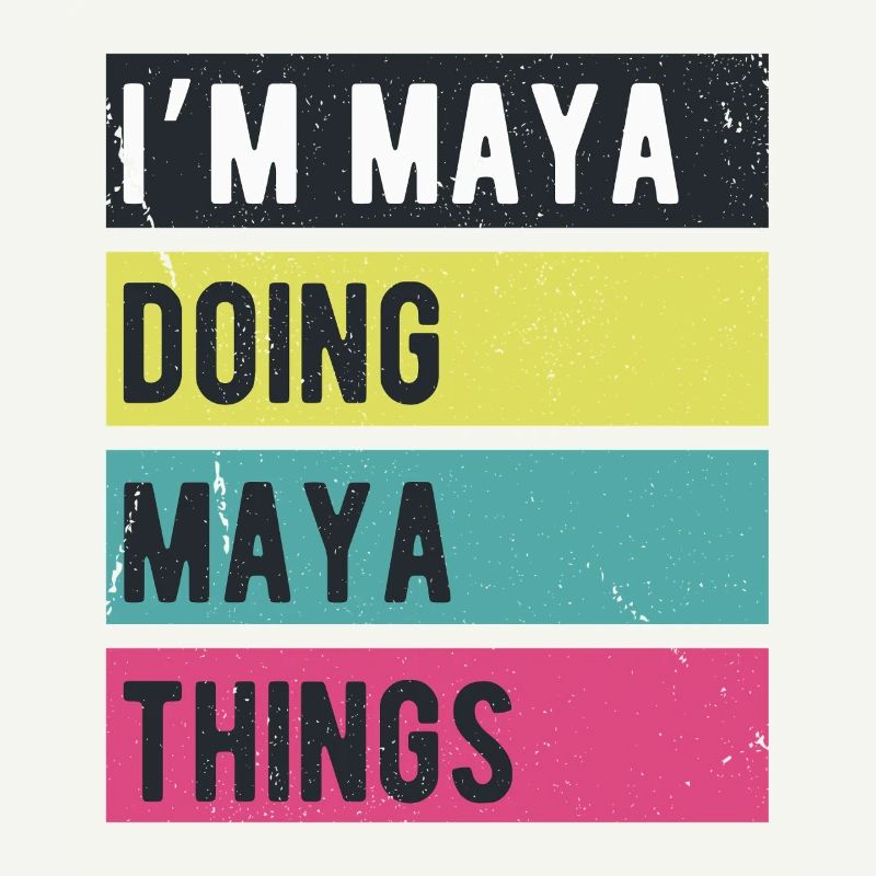 Ich bin Maya und mache Maya-Dinge Retro-Farben