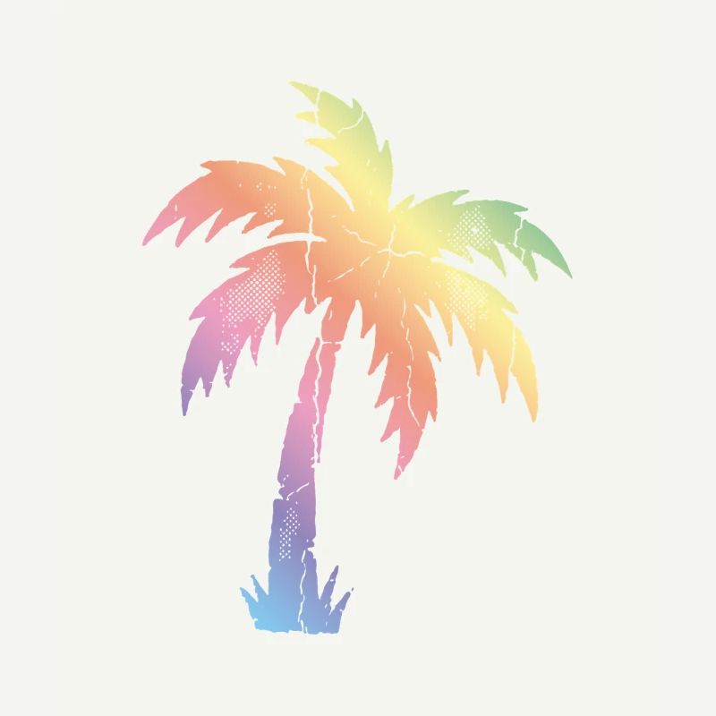 Palm Tree Multicolored