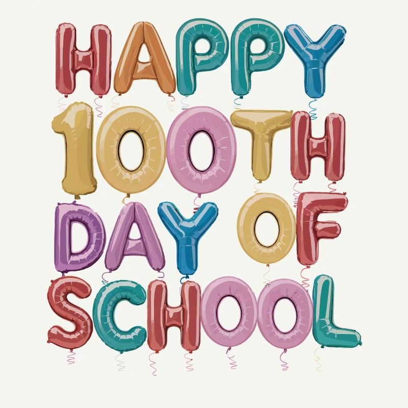 Conception de ballons du centième jour d’école