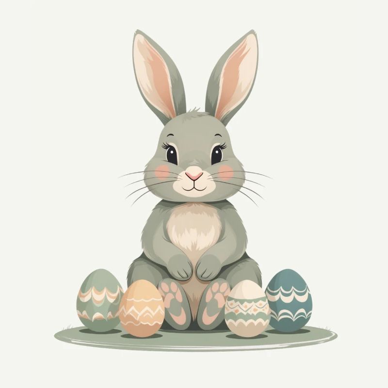 Pastel Bunny Easter Eggs