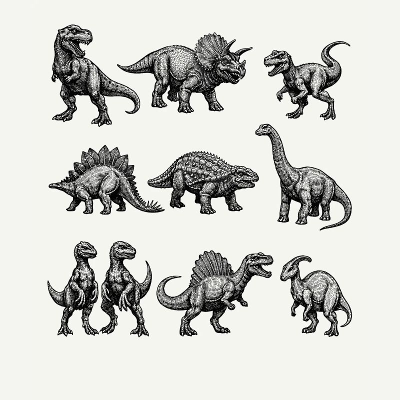 Dino Silhouette Pattern