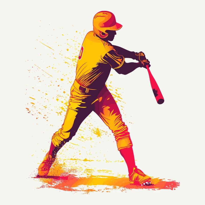 Battoir de baseball à explosion de couleur
